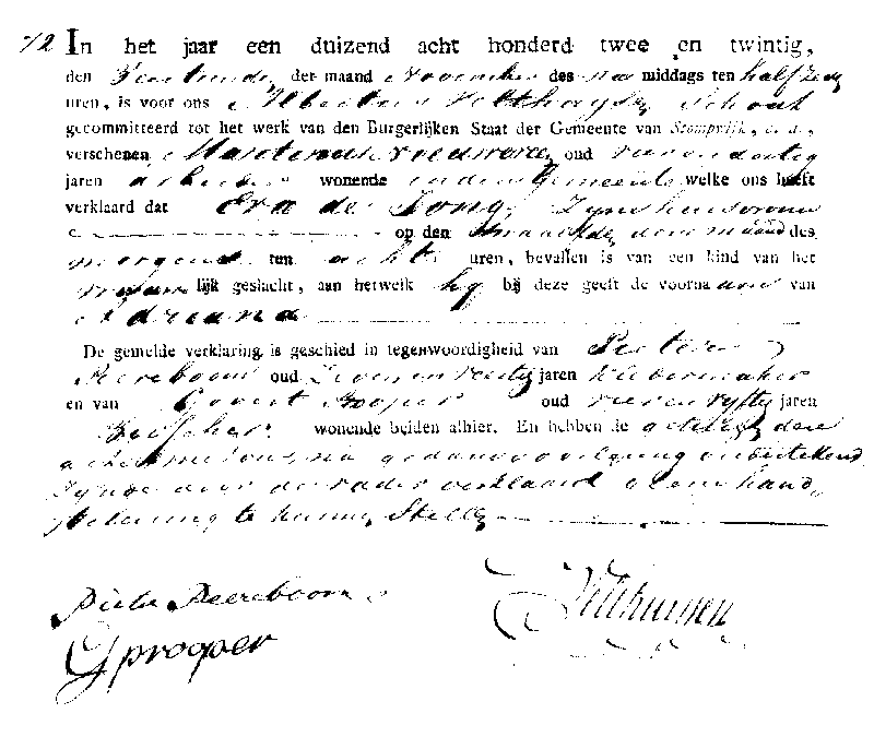 18221114 geb akte 72 Adriana dv M Nieuweveen - E d Jong